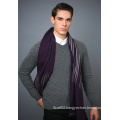 100% Men′s Wool Scarf in Solid Color Jacquard Wool Scarf